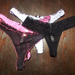 Victoria’s Secret sheer and lace thongs (4)
